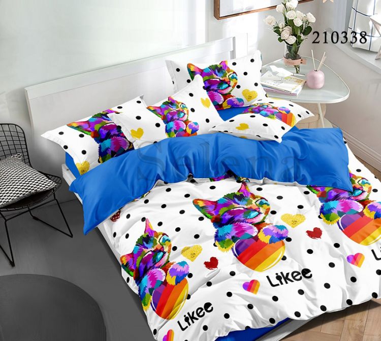 Подростковый постельный набор Котик Разноцветный