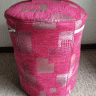 Текстильная корзина для игрушек Rizo розовая на молнии