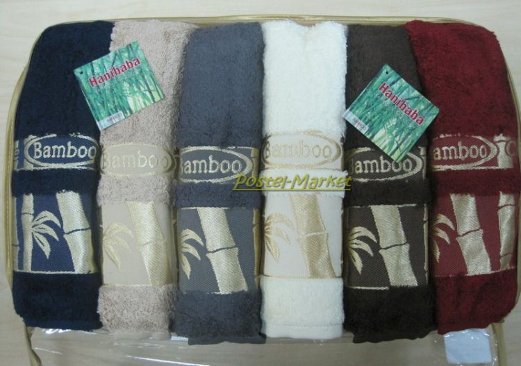 Купить полотенца бамбук Hanibaba