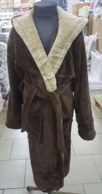 Детский халат микрофибра Zeron коричневый 