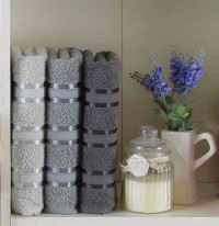 Набор полотенец Cotton Stripe Mikro Delux (3 шт) Grey