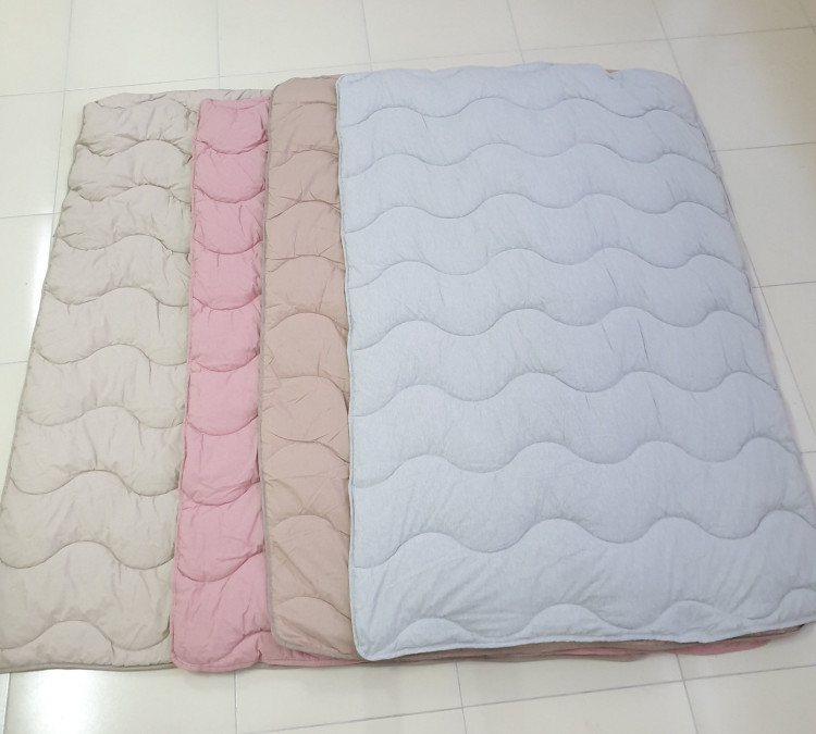 Силиконовое одеяло в чехле из бязи Organic cotton серого цвета