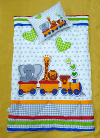 Детский набор одеяло силиконовое с подушкой Зоопарк