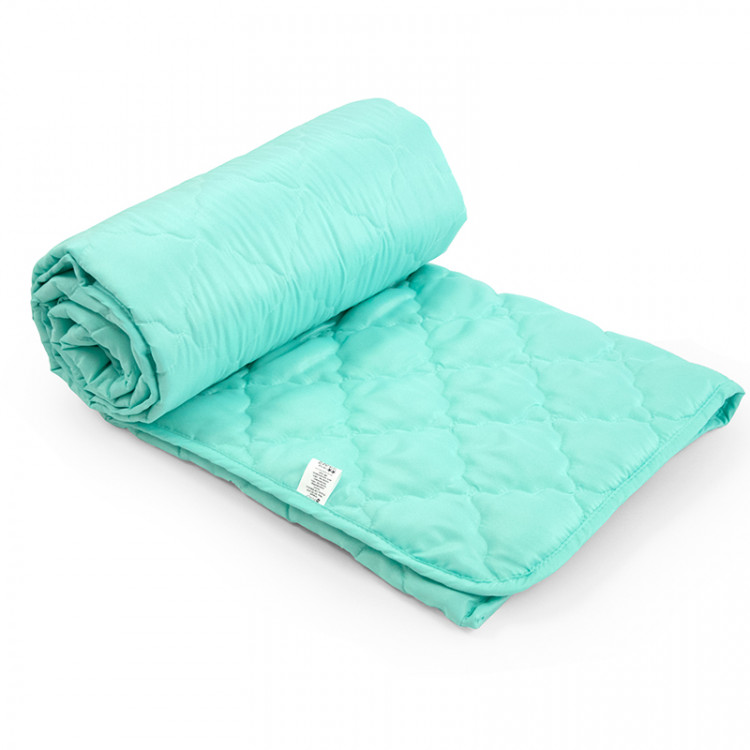 Бирюзовый летнее силиконовое одеяло в микрофибре ромб купить