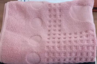 Махровый коврик для ванной 750 г/м2 розовый 50х70 Ножки