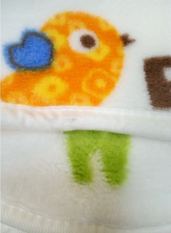 Детский плед-одеяло Алфавит зеленый с окантовкой
