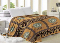 Плед флисовый Versace кофейный Wellsoft 