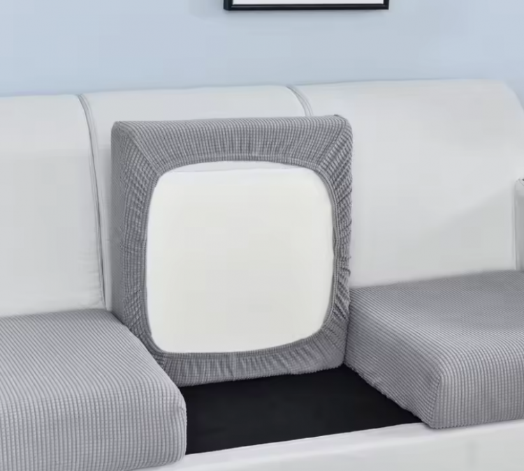 Чехол для сидений и спинок дивана серый трикотаж жаккард 2 Чехол для сидений и спинок дивана серый трикотаж жаккард 2