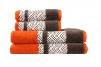 Полотенце Nazende оранжевый-коричневый 560г/м2 Hobby