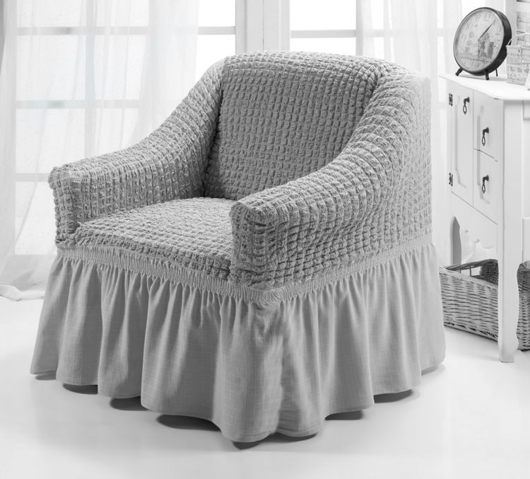 Чехол для мебели (кресло) серый