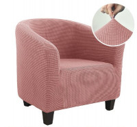 Чехол на кресло диван Pempe розовый трикатаж-жаккард