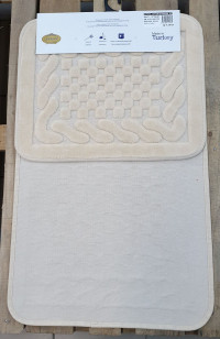 Набор ковриков в ванную Cotton Mat песочный Шахмотка