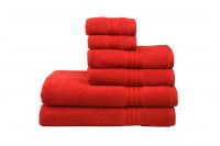 Махровое полотенце RAINBOW красное Hobby 