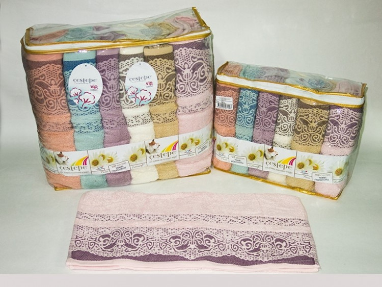 Набор полотенец Cestepe VIP Cotton (6 шт) Violet, хлопок