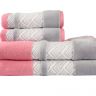 Полотенце Nazende розовый-серый 560г/м2 Hobby