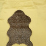 Меховый коврик для спальни Имитация шкуры V-19 коричневый, акрил