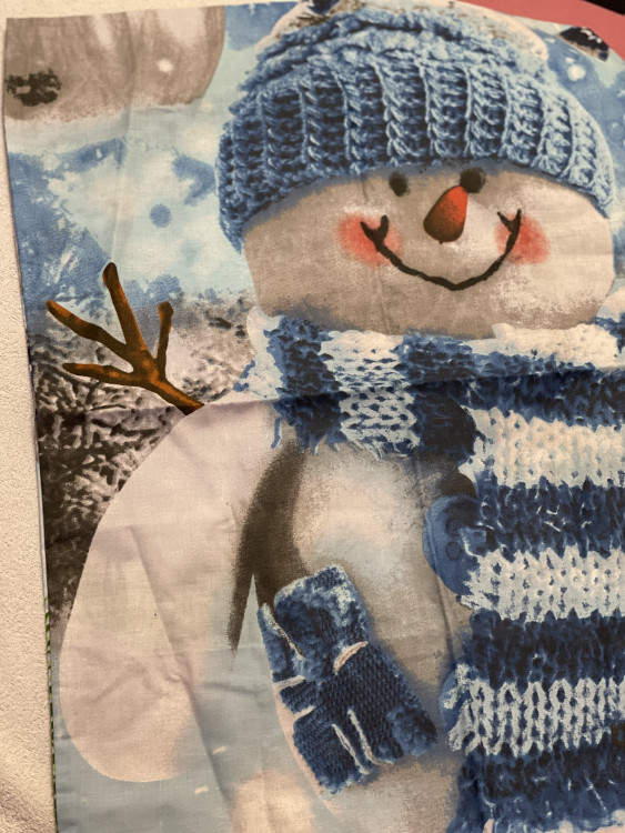 Новогодний набор наволочек ( 50х70 - 2 шт ) Ранфорс Снеговики голубой