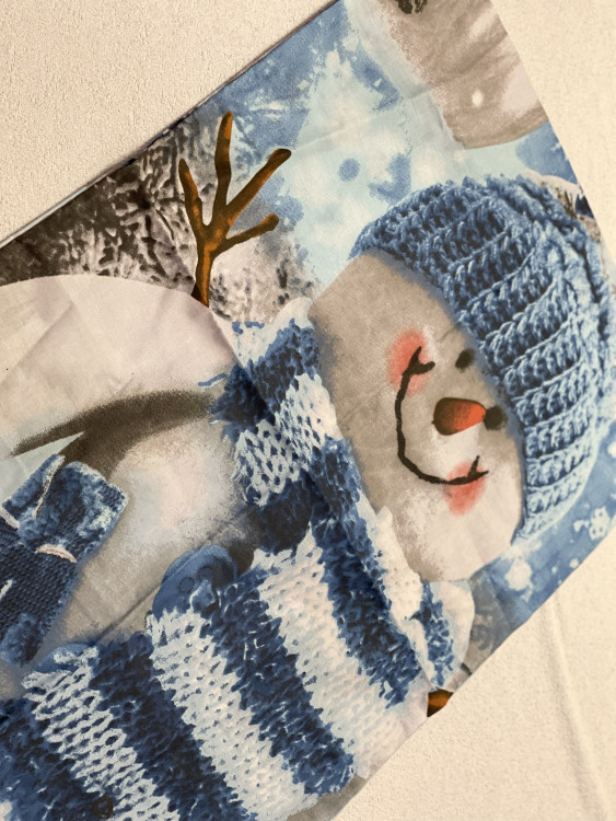 Новогодний набор наволочек ( 2 шт ) Ранфорс Снеговики купить