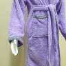 Подростковый махровый халат Welsoft лавандового цвета с полосками купить