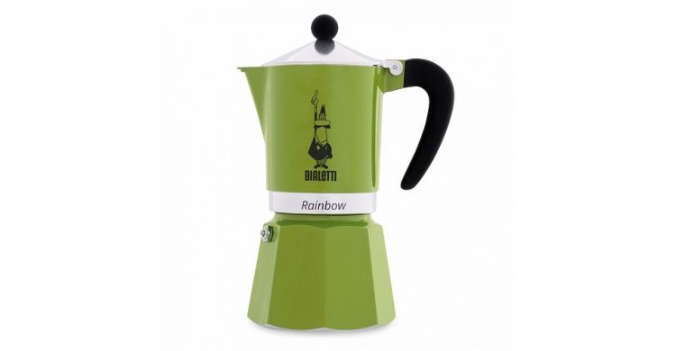 Кофеварка гейзерная 6 чашки Bialetti Rainbow 0004973 зеленая