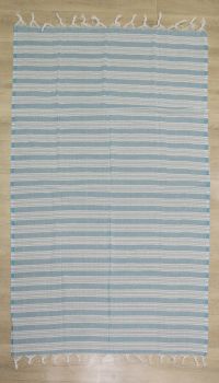 Пляжное полотенце сине-зеленое tow pestemal lines cyan