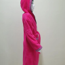 Подростковый махровый халат Welsoft малинового цвета с полосками