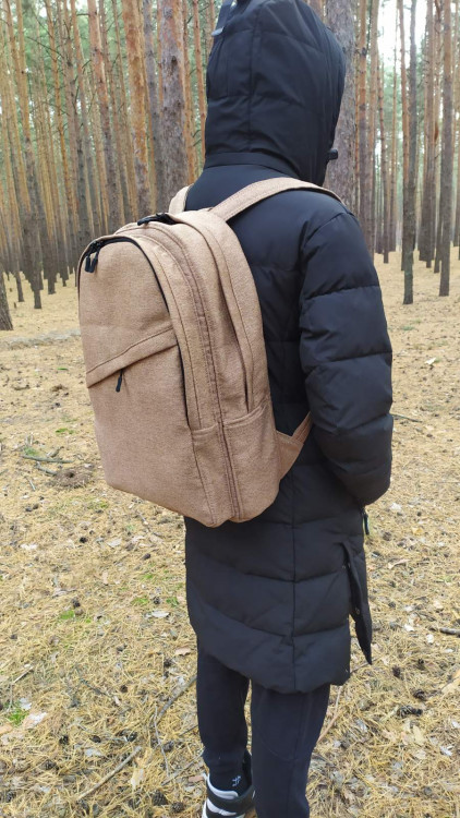 Горчичный текстильный рюкзак купить в Киеве