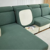 Чехол для сидений и спинок дивана зеленый трикотаж жаккард