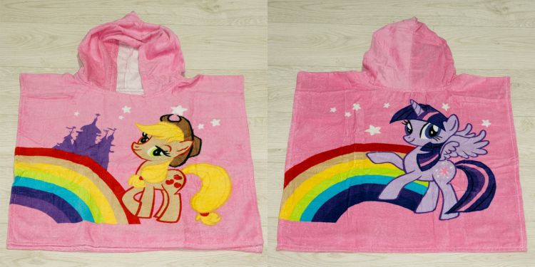 Детское пляжное полотенце пончо  Little poni