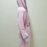 Подростковый махровый халат Welsoft пудрового цвета с полосками