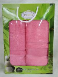 Набор бамбуковых полотенец (2 шт.) Zeron розовый