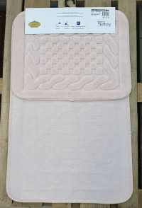 Набор ковриков в ванную Cotton Mat пудра Шахмотка