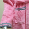 Подростковый махровый халат Welsoft темно розового цвета с полосками купить