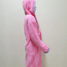 Подростковый махровый халат Welsoft темно розового цвета с полосками