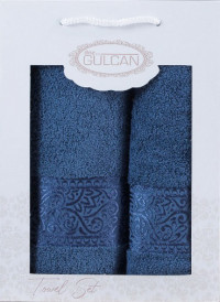Комплект махровых полотенец Gulcan Cotton (2 шт) blue