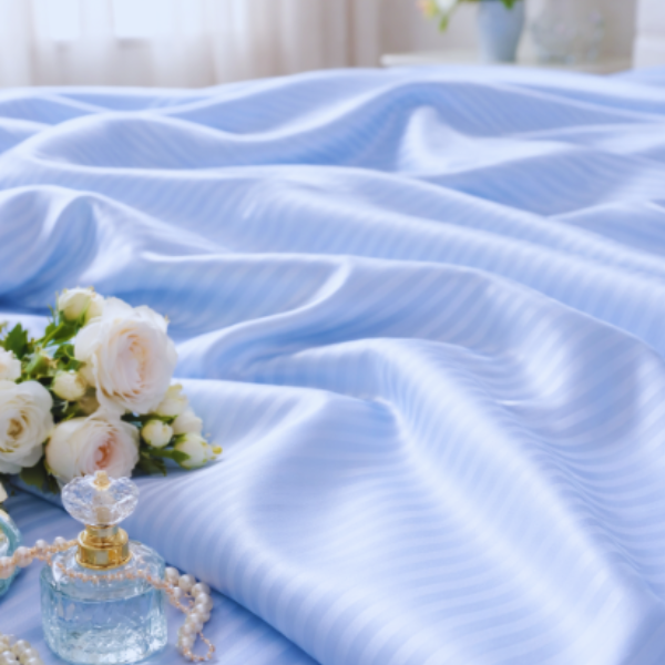 сатин страйп Light-Blue  