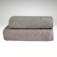 Полотенце Jacquard Cotton серое — 500 г/м², 100% хлопок (Узбекистан)  