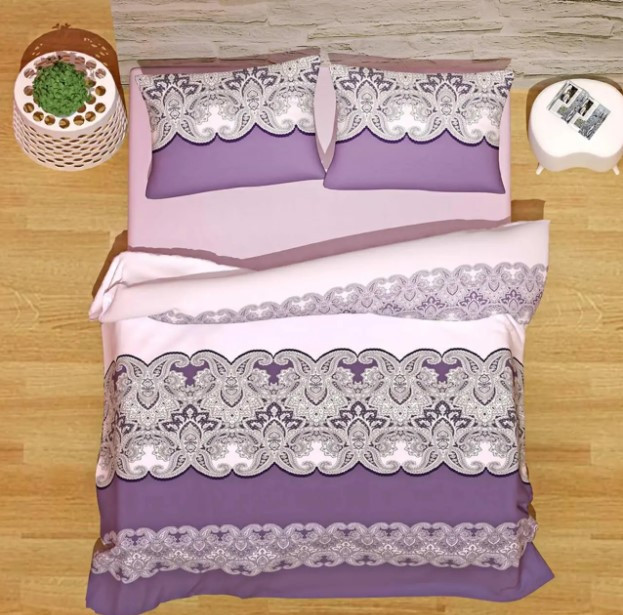 Набор постельного белья LORINE Decorate фиолетовый 3