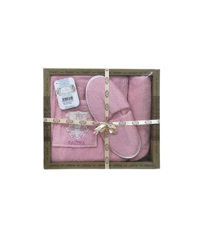 Женский набор для бани и сауны Purry Sauna розовый