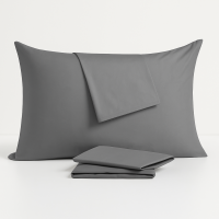Наволочка темно серая Boston Sateen Iron Grey