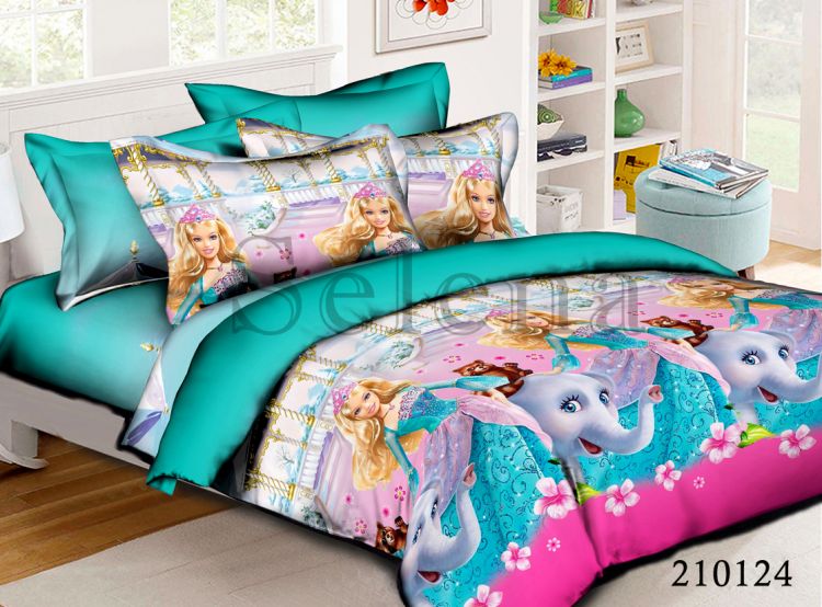 Подростковый постельный набор "Слон и Барби" ранфорс