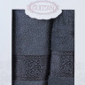 Комплект махровых полотенец Gulcan Cotton (2 шт) dark grey