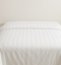 Пододеяльник белый lux сатин Sateen Stripe  