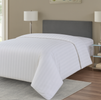 Пододеяльник белый lux сатин Sateen Stripe  