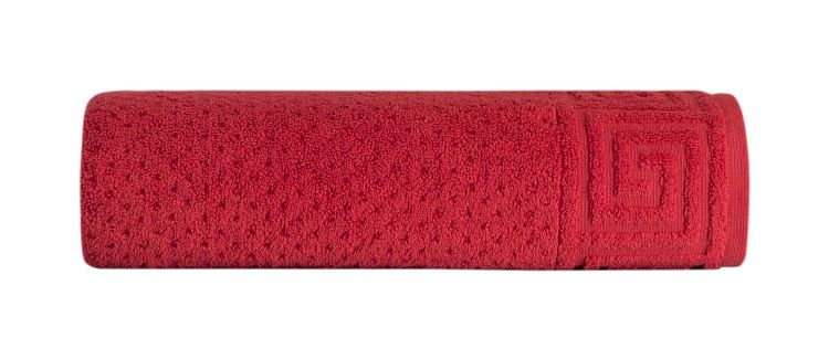 Купить полотенце жаккардовое Arya Meander красное на подарок