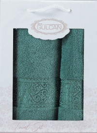 Комплект махровых полотенец Gulcan Cotton (2 шт) green