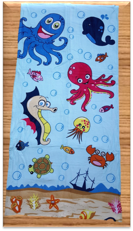 Детское пляжное полотенце Морские животные