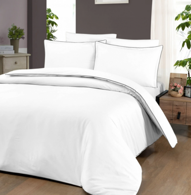 Постельное белье Premium сатин 300TC Lucca White 2 Постельное белье Premium сатин 300TC Lucca White 2