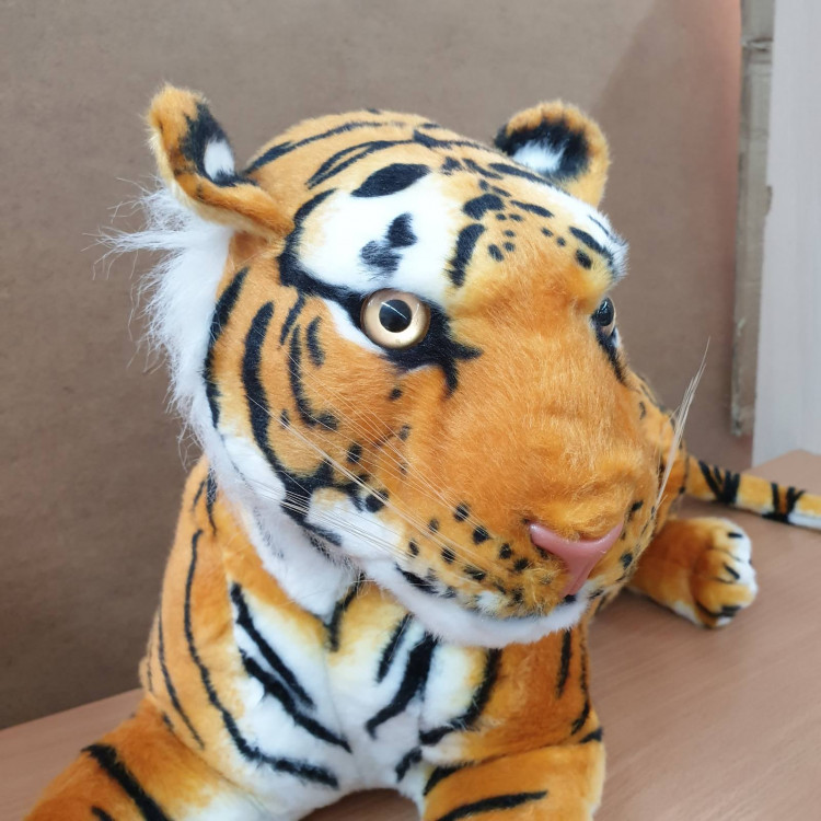 Детский плед внутри мягкой игрушки Тигр рыжий купить