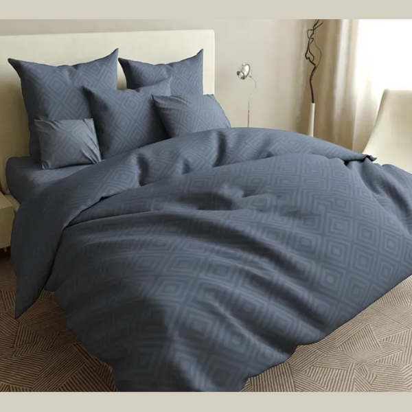 Комплект постельного белья бязь Ромбики серые